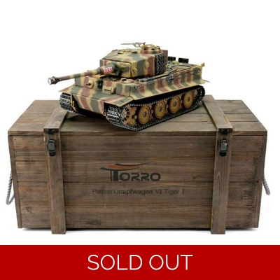 Torro 1/16 RC German Tiger 1 Tank 2.4G Metal Late Edition Wooden Box IR Torro Pro